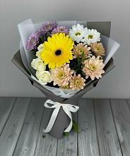 Букет цветов из:  Розы, Герберы и Хризантемы в Кошехабль