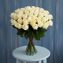 Букет 51 Белая роза Эдлесс Лав в Кошехабль