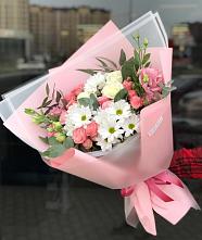 Букет цветов из:  Розы, Лизиантусы и Хризантемы #REPLACE_PRED# Кошехабль