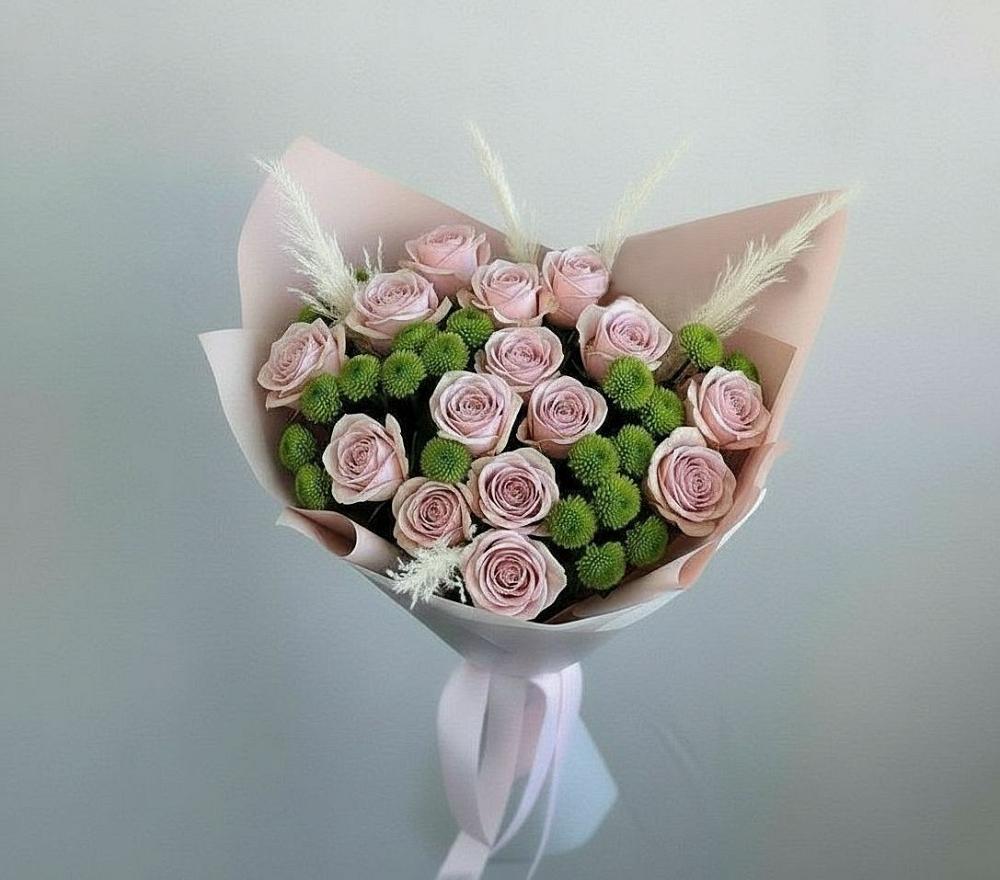 Букет цветов из: Розы и Хризантемы в Кошехабль