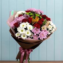 Букет цветов из:  Розы, Хризантемы и Альстромерии в Кошехабль