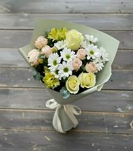 Букет цветов из:  Альстромерии, Розы и Хризантемы #REPLACE_PRED# Кошехабль