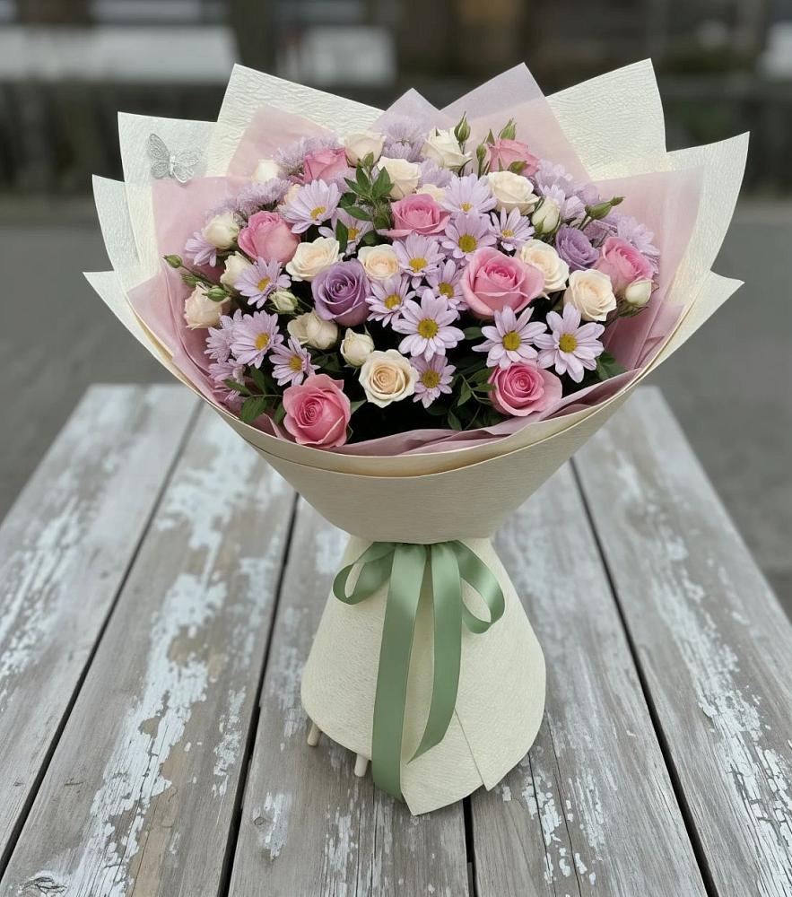 Букет цветов из: Розы и Хризантемы в Кошехабль